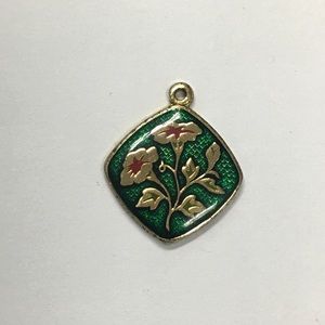 Vintage cloisonné pendant